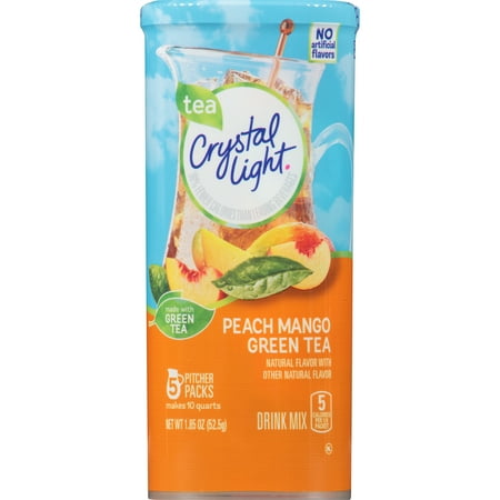 Crystal Light Drink Mix, Peach & Mango Green Tea, 1.85 Oz, 1 Count