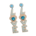 thumbnail image 2 of Pendientes del día de San Valentín Pendientes colgantes Pendientes colgantes de joyería creativa Azul claro, 2 of 8