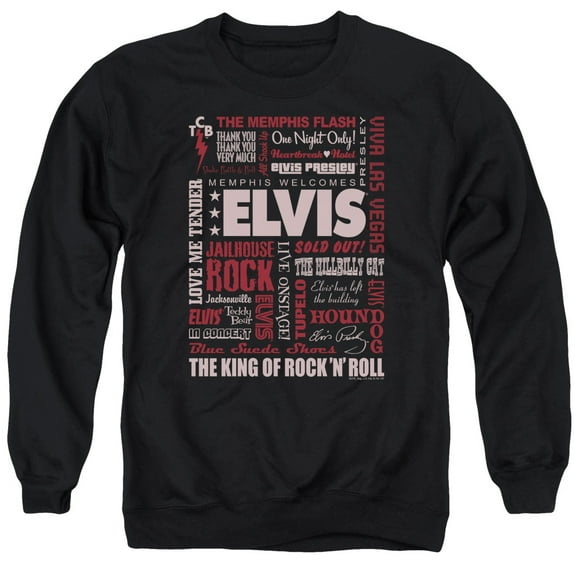 Elvis Presley - Whole Lotta Type - Crewneck Sweatshirt - Large