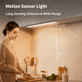 thumbnail image 4 of 16-Inch Under Cabinet Lighting, 2 Pack Rechargeable Motion Sensor Light Indoor with 3 Color Temps & Stepless Dimming, Wireless Magnetic Under Counter Lights for Kitchen, Shelf, Closet, Bathroom, 4 of 8