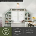 thumbnail image 3 of Huntley 12-in W Natural Brass Farmhouse Schoolhouse Semi Flush Mount Ceiling Light White Glass, 3 of 12