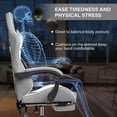 thumbnail image 4 of YSSOA White Gaming Chair with Footrest, Big and Tall Gamer Chair, Racing Style Adjustable Swivel Office Chair, Ergonomic My Lux Decor Round, 4 of 16