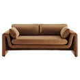 thumbnail image 5 of Sofa Couch, Brown, Velvet, Living Kitchen Cafe Bistro Hospitality Restaurant, Modern Contemporary Boutique HB34814, 5 of 9