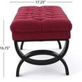 thumbnail image 3 of Christopher Knight Home Scarlett Tufted Fabric Ottoman Bench, Deep Red, 3 of 10