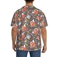 thumbnail image 5 of Vsdgher Foxes Print Men's Wrinkle Free Untucked Cuban Shirt Business Casual Button Down Shirts Short Sleeve Shirt, 5 of 7