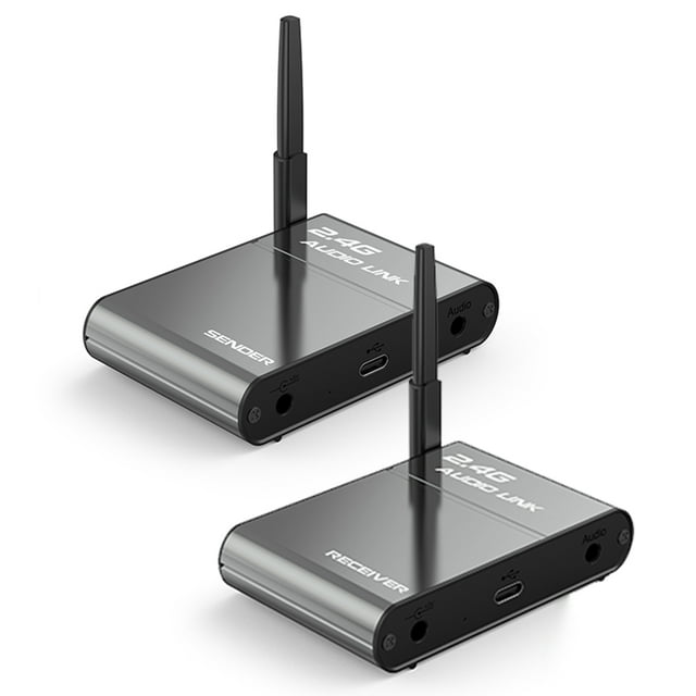 2.4G Wireless Audio 150m Long Distance Low Delay Hi-Fi Audio System for Home Theater Speaker TV Live Broadcast