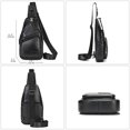 thumbnail image 5 of Bolso de pecho de cuero vertical de estilo europeo y americano para hombre, bolso de mensajero deportivo informal para hombre, bolso de hombro de piel de vaca retro, 5 of 5