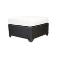 thumbnail image 3 of TK Classic Barbados Wicker Patio Square Ottoman in White, 3 of 6