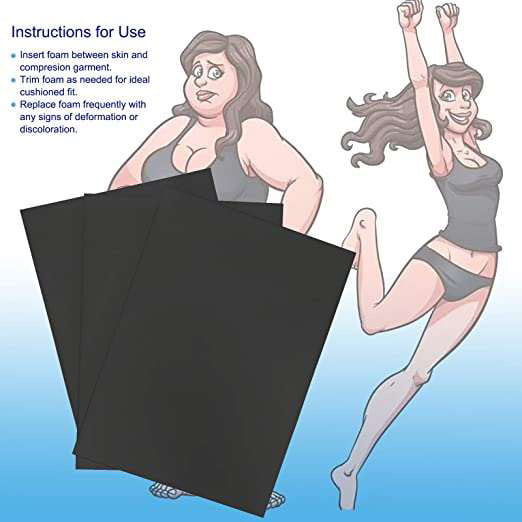 3 Pack Lipo Foam - Dr. Approved Post Surgery Foam Sheets : Health &  Household 