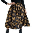 thumbnail image 3 of Womens Ruffle Dress Leopard Print High Waist Party Tulle Tutu A-line Midi Skirt Brown M, 3 of 7