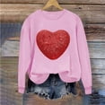 thumbnail image 1 of Meichang Sweatshirts Mignons pour Femmes, Sweatshirt de la Saint-Valentin, Sweatshirt Graphique Drôle d'Amour, Manches Longues, Col Rond, Décontracté, Vacances, 1 of 4