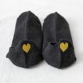 thumbnail image 2 of Daznico Women Low Cut Ankle Socks Heart Embroidery Heel Pull Tab Soft Breathable Stretch Japanese Style Cute Casual Footwear for Summer Daily Matching, 2 of 3