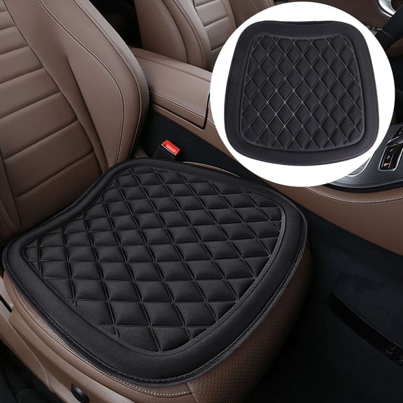 Gustave Car Seat Cushion Pad for Driving, Breathable Non-Slip Comfort Seat Protector for Car Driver Seat, SUV, Truck & Home Office Chair (Black)