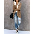 thumbnail image 4 of Women's Long Sleeve Open Front Cardigan Sweaters Lightweight Soft Knit Drape Outerwear with Pockets, 4 of 5