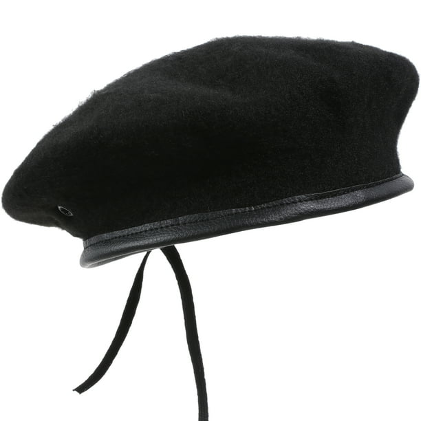 Unisex, para hombre, ajustable, para mujer, primavera y otoño, boina de lana pura, sombrero para el sol, gorra de conducción, gorra para adultos (negro)
