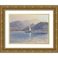 thumbnail image 1 of Adamov, Alexey 18x14 Gold Ornate Wood Framed with Double Matting Museum Art Print Titled - By warm Shore, 1 of 4