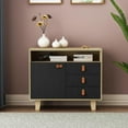 thumbnail image 2 of Kayerdos Buffet Sideboard Cabinet with Storage Buffet Cabinet with Solid Wood Legs Sideboard with 3 Drawers for Dining Room, Living Room, Entryway, Hallway, 2 of 8