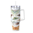 thumbnail image 2 of Vintage Moth Collection Cup Insulated Tumbler Stainless Steel Vacuum Travel Mug 40 oz with Handle and Straw Lid, 2 of 7