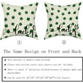 thumbnail image 5 of St Patricks Pillow Covers 18x18 Set of 2 St. Patrick''s Day Green Lucky Clover Throw Pillows Spring Themed Shamrock Decorative Pillowcase Rustic Cotton Square Cushion Cover for Couch Sofa Bed, 5 of 6