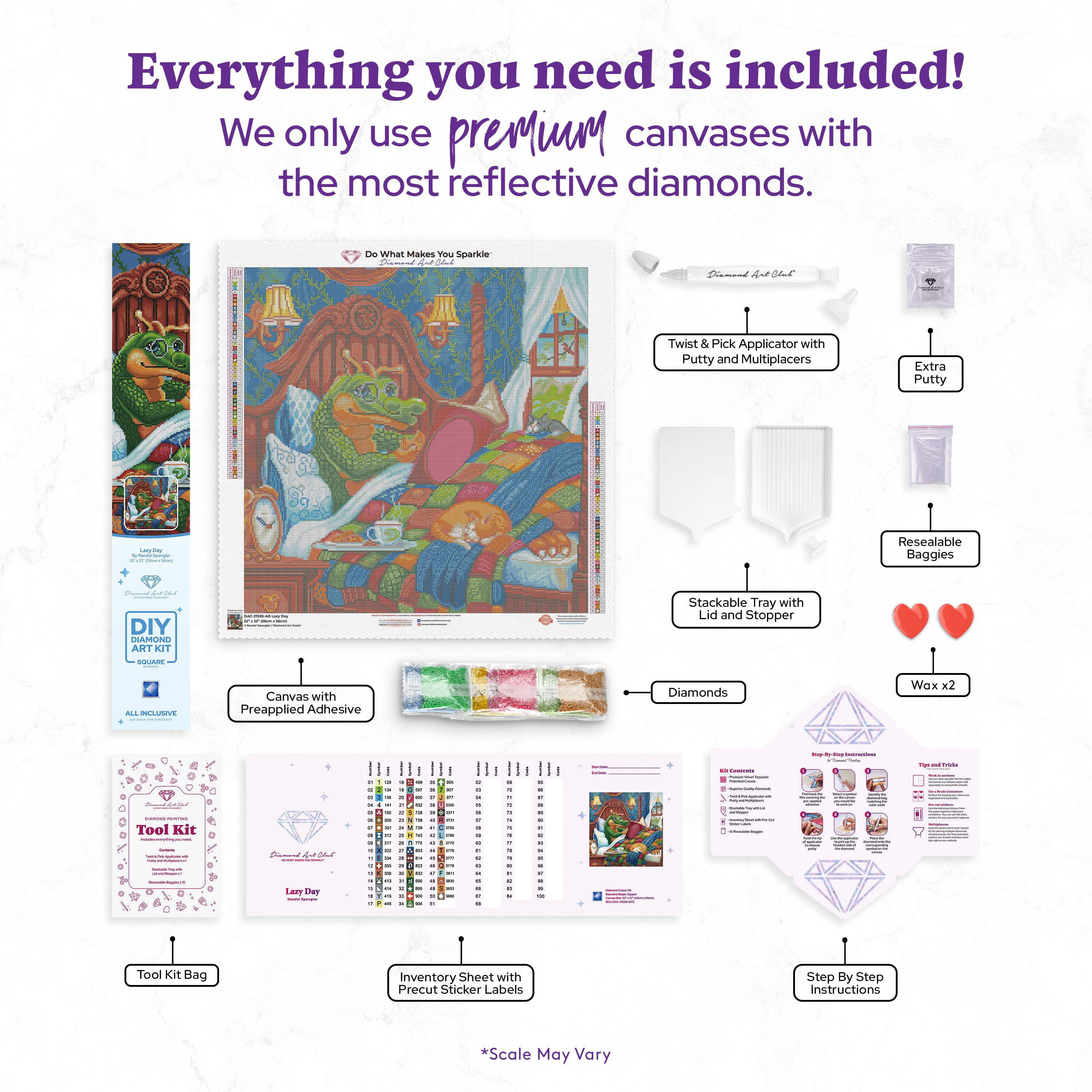 DIAMOND ART CLUB Lazy Day Diamond Painting Kit
