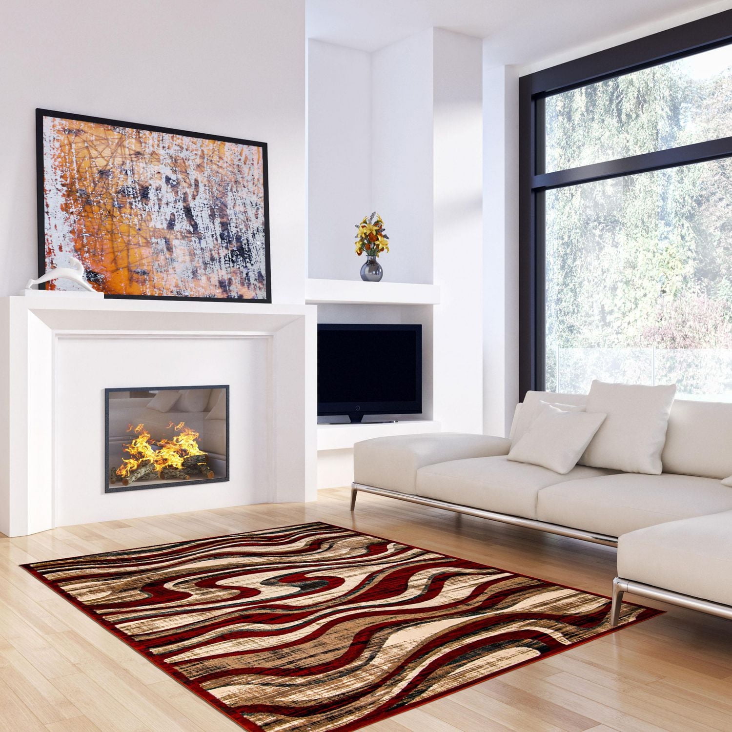 Ecarpet Modern Geod Indoor Area Rug Yasmine Collection