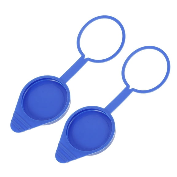 Masteelf  2 PCS Coolant Reservoir Cap Tank Cover Washing Machine Wiper Liquid Bottle Blue