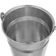 thumbnail image 3 of Small Bucket with Handle Metal Square Lid Swirl Decoration Silver, 3 of 8
