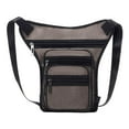 thumbnail image 1 of Mochila cruzada de tela Oxford con correa para la pierna para hombres y mujeres Caqui, 1 of 9