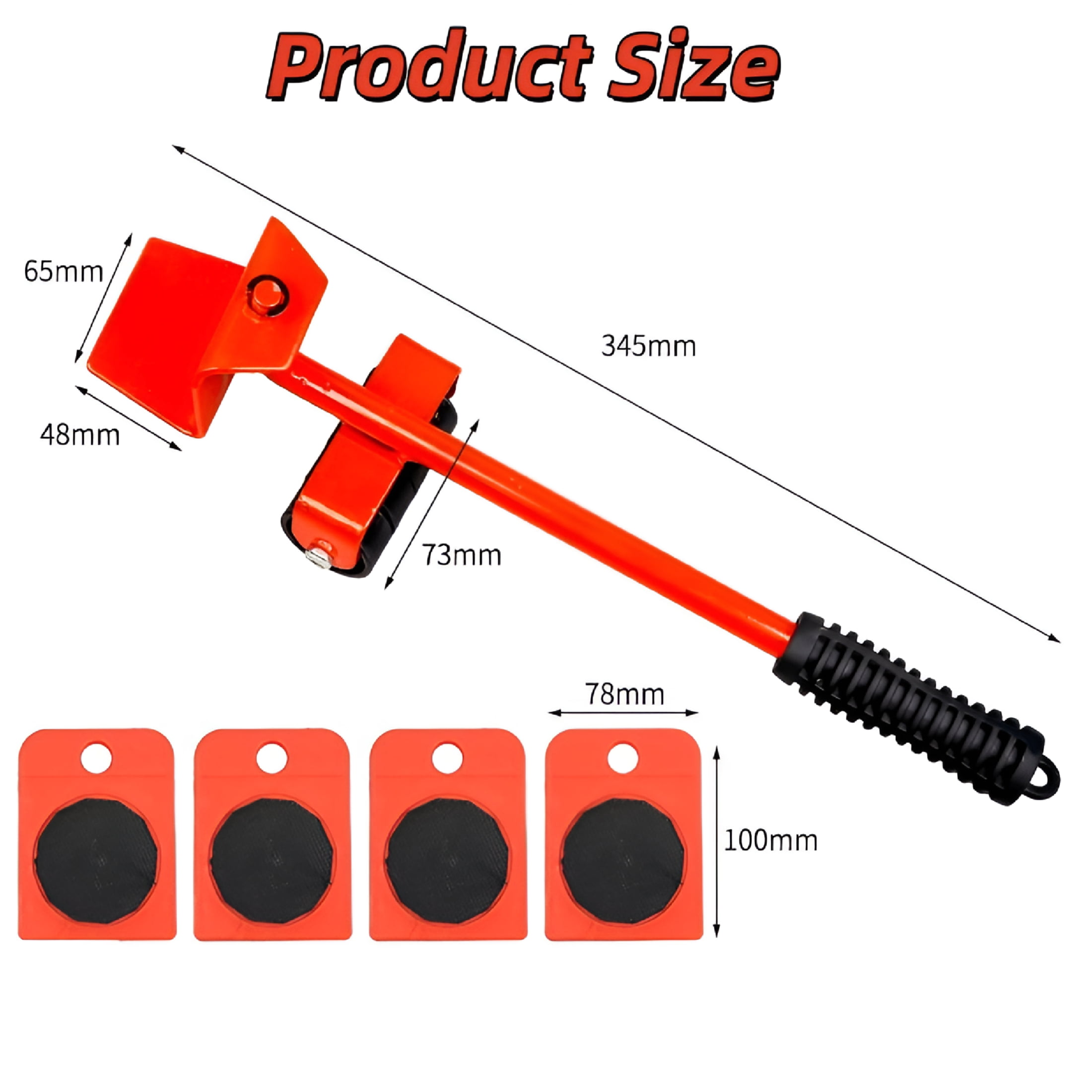 XIBUFE Furniture Lift Mover Tool Set,Heavy Duty Furniture Lifter With 4 Sliders with 360°Swivel,Moving Lifting for Home,Office,Sofas,Beds,Refrigerators More Heavy Furniture,Effort-Saving Design