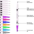 thumbnail image 3 of 120 Double Brush Tips Watercolor Markers Set (White Pen Holder), Zipper Bag, For Kids, Adults, Artists, Beginners, Coloring Book Watercolor Pens Bullet Journal Drawing, 3 of 12