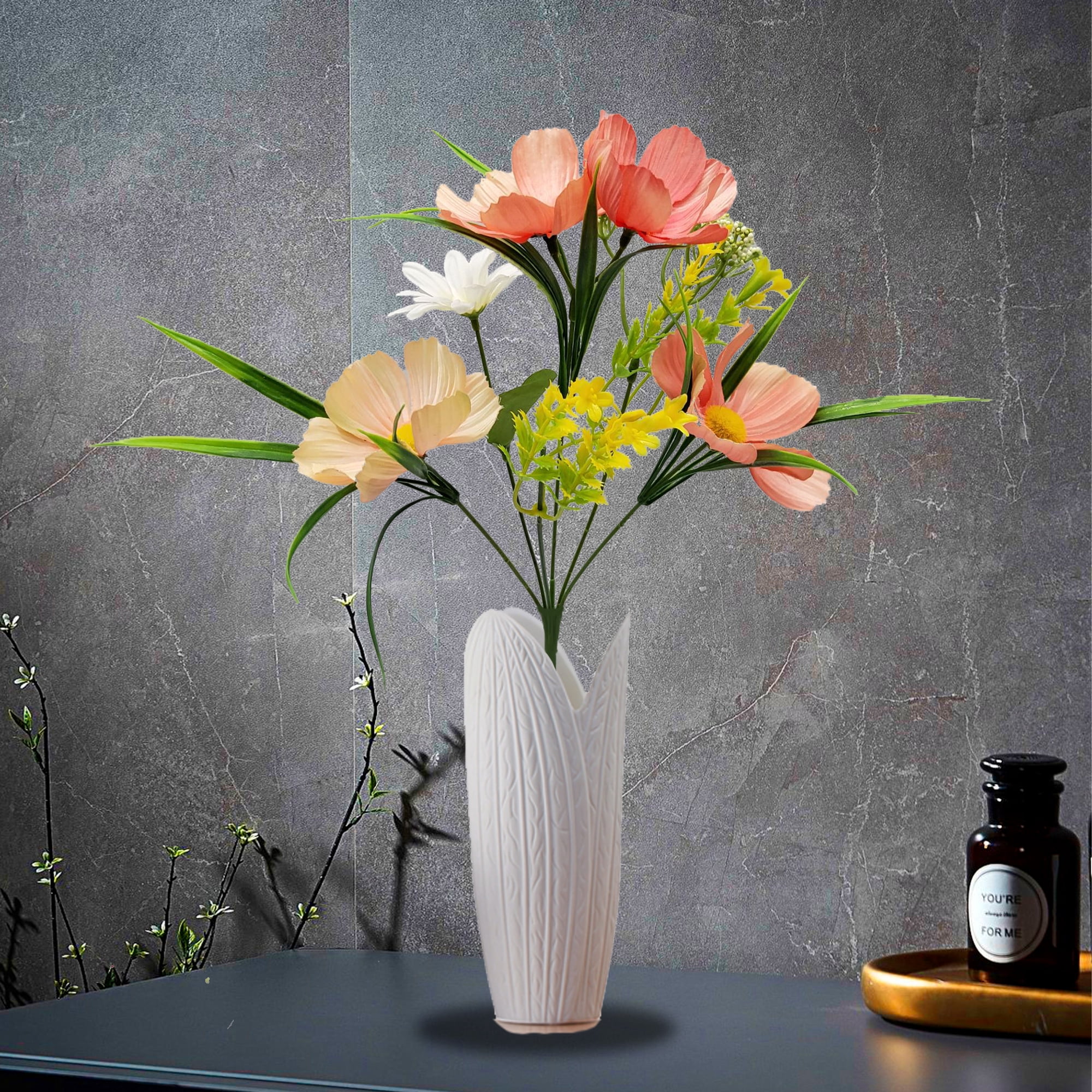 Mainstays 13.5" Indoor Artificial Cosmos Floral Mix Pick, Pink Color.