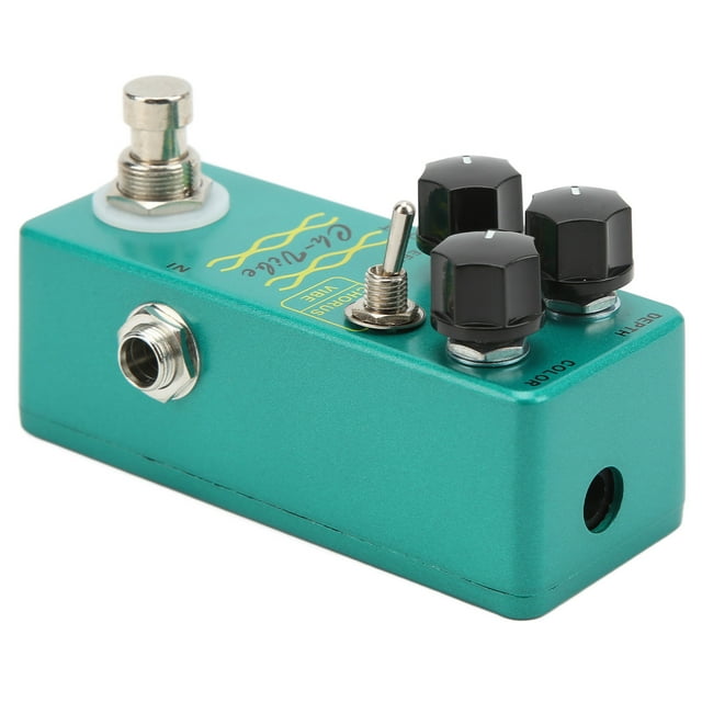 Electric Guitar Pedals, Chorus Vibrato Pedal Simple True Bypass Metal Green For Guitars