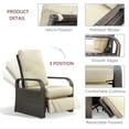 ATR ART to REAL Outdoor Durable Resin Wicker Recliner Chair with