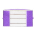 thumbnail image 2 of 1 Pack Clothes Storage Bags, Large Capacity Blanket Storage Organizers with Durable Handle and Zippers, Organization and Storage Containers for Clothing, Comforters, Bedding, Purple(70x50x30CM), 2 of 3