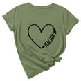 thumbnail image 1 of Hauts Mignons pour Femmes Mode Décontractée Col Rond Pull Imprimé Mignon Journée des Enseignants Manches Courtes T-Shirt Hauts Manches Courtes Mode Femmes, 1 of 7