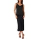 thumbnail image 2 of INSPIRAR CHIC Camisetas de tirantes de satén con cuello en V para mujeres, ideales para el verano y el otoño, para uso casual y de fiesta, color negro, 2 of 5