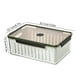 thumbnail image 3 of Recipiente Hermético de Gran Capacidad con Escurridor Apto para Alimentos | Apto para Lavavajillas y Microondas | 32,1 X 22,1 X 11,5 Cm | Blanco | 920 G, 3 of 6