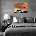 thumbnail image 6 of HFDF Vintage Cowboy Wall Art Western Cowboy Prayer Wall Decor Christian Cross Horse Cowboy Sign Pictures Canvas Print Painting Artwork Decorations for Living Room Office Bathroom 10x8inch Framed, 6 of 6