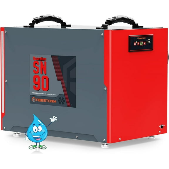 Abestorm 198 Pint Commercial Dehumidifier for Crawlspace, Basement, Large Space up to 2,600 Sq Ft, Industry Water Damage Unit, Auto Defrost, Compact