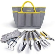 Jardineer Garden Tools Set, 8PCS Heavy Duty Garden Tool Kit,Gardening Tools Gifts for Women and Men