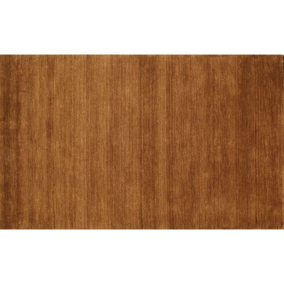 Ahgly Company Indoor Rectangle Contemporary Mahogany Brown Abstract Area Rugs, 5' x 7'