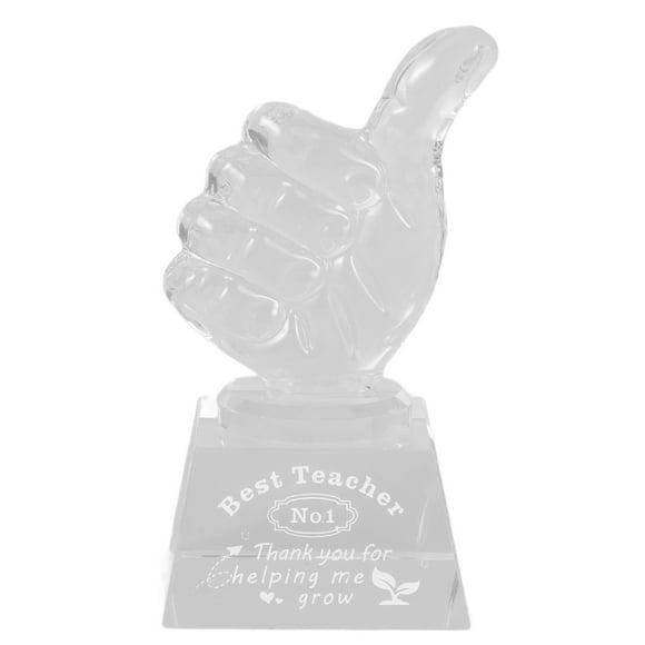 Teacher's Day Crystal Trophy Thumb Trophy Award Trophy Thumb Trophy Statue Hand Gesture Trophy