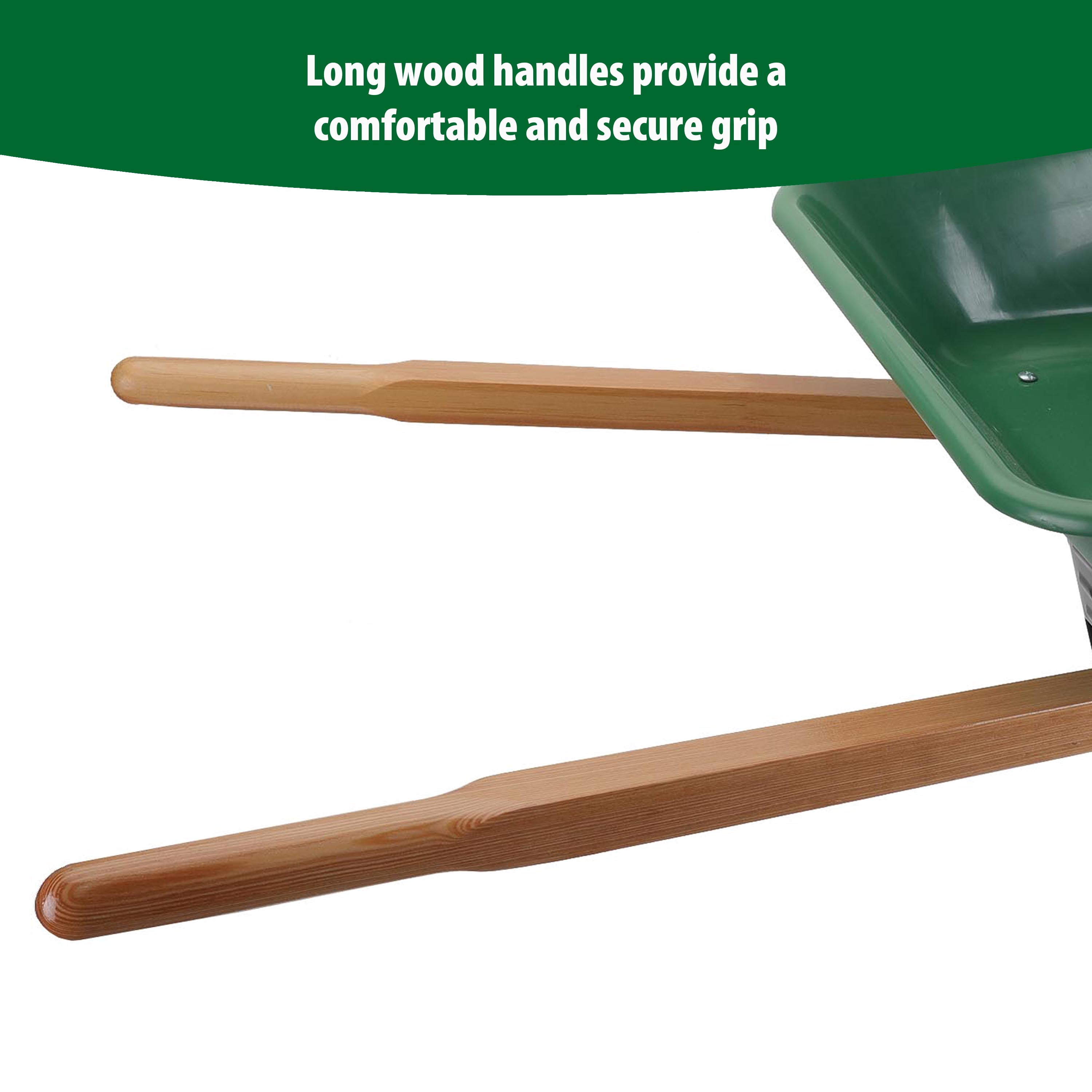 Expert Gardener 4 Cubic ft Poly Tray Wheelbarrow, 250 lb Load Rating