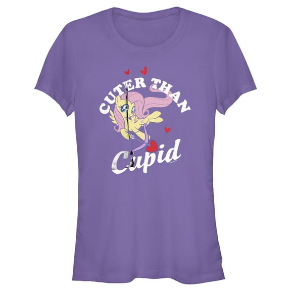 Junior's My Little Pony: Friendship is Magic Cuter Than Cupid Graphic Tee Purple Medium