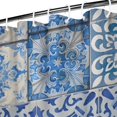 thumbnail image 3 of Blue Ethnic Floral Patchwork Pattern Shower Curtain 36"x72" ,Bathroom Decorative Shower Curtains Set with 12 Hooks,Modern Waterproof Washable Shower Curtain, 3 of 6