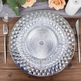 thumbnail image 6 of BalsaCircle 6 Round Silver 13" Plastic Charger Plates  Sparkling Diamond Design Party Events Decorations Supplies, 6 of 8