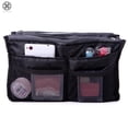 thumbnail image 3 of Luxtrada Women Pocket Large Travel Insert Handbag Tote Organizer Tidy Bag Purse Pouch (Black), 3 of 8