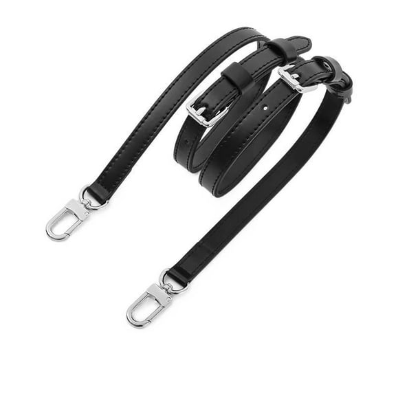 Black Bag Strap Genuine Leather Replacement for Sling Shoulder Crossbody Bag