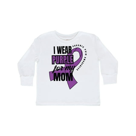 

Inktastic Chronic Pain I Wear Purple For My Mom Gift Toddler Boy or Toddler Girl Long Sleeve T-Shirt