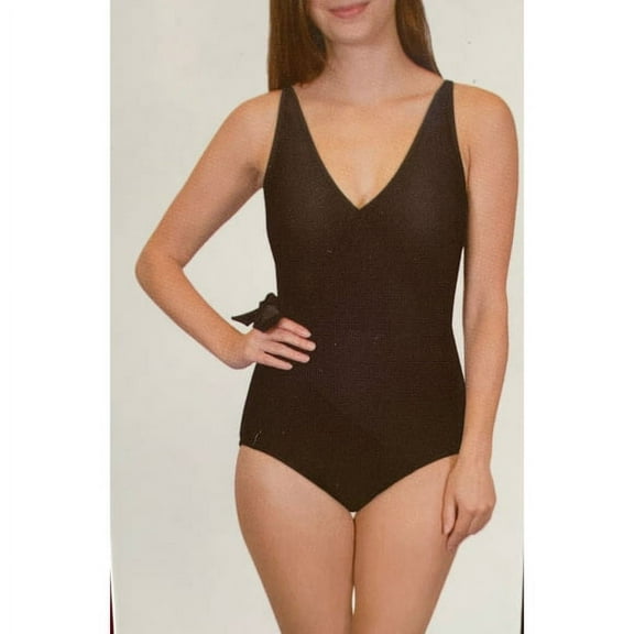 Carole Hochman Women's One Piece Swimsuit UPF 50 (Black, XX-Large)